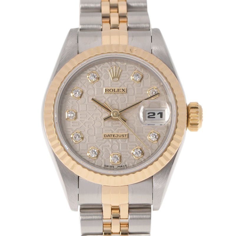 ROLEX Rolex Datejust 10P Diamond 69173G Ladies YG/SS Watch Automatic Wradical Computer Dial A Rank used Ginzo