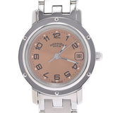 HERMES Hermes Clipper CL4.210 Ladies SS Watch Quartz Pink Dial A Rank used Ginzo