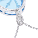 Other Southern Cross Blue Topaz 17.10ct Diamond 0.36ct Ladies K18WG Necklace A Rank used Ginzo