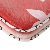 路易威顿路易·维顿（Louis Vuitton）路易威登（Louis Vuitton）会标巨头pochette双ZIP红色M67561女士会标帆布肩袋一个二手Ginzo