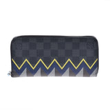 LOUIS VUITTON Louis Vuitton Damier Graphit Zippy Wallet Vertical Color Colam Black N61253 Men's Damier Graphit Canvas Long Wallet A Rank used Ginzo