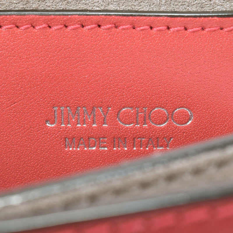 JIMMY CHOO ジミーチュウ マドライン ピンク シルバー金具 レディース レザー ショルダーバッグ Aランク 中古 銀蔵