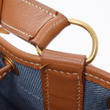 HERMES エルメス マーケットPM ブルー ゴールド ○Z刻印(1996年頃) レディース デニム ヴォーガリバー ショルダーバッグ Aランク 中古 銀蔵