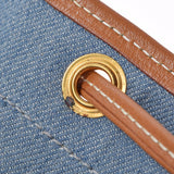 HERMES エルメス マーケットPM ブルー ゴールド ○Z刻印(1996年頃) レディース デニム ヴォーガリバー ショルダーバッグ Aランク 中古 銀蔵