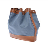 HERMES エルメス マーケットPM ブルー ゴールド ○Z刻印(1996年頃) レディース デニム ヴォーガリバー ショルダーバッグ Aランク 中古 銀蔵