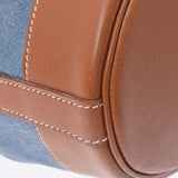 HERMES エルメス マーケットPM ブルー ゴールド ○Z刻印(1996年頃) レディース デニム ヴォーガリバー ショルダーバッグ Aランク 中古 銀蔵