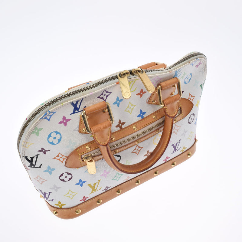 LOUIS VUITTON ルイヴィトン マルチカラー アルマ 白 M92647 レディース モノグラムマルチカラー ハンドバッグ Bランク 中古 銀蔵