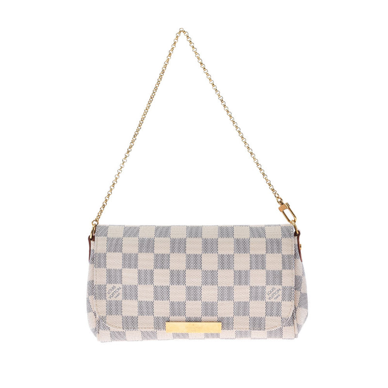 LOUIS VUITTON ルイヴィトン ダミエ アズール フェイボリットPM 白 N41277 レディース ダミエアズールキャンバス 2WAYバッグ ABランク 中古 銀蔵