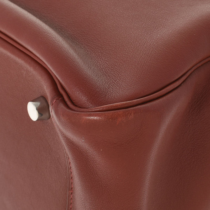 HERMES Hermes Lindy 34 2way Bag Rouge Achersho □ K engraved (around 2007) Ladies Voice Wift Handbag AB Rank Used Ginzo