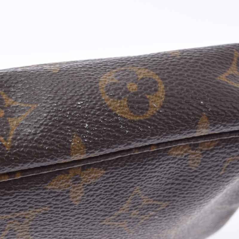 路易威顿路易·维顿（Louis Vuitton）路易威登（Louis Vuitton）会标棕色M51980女士会标帆布配件袋B Feden Ginzo