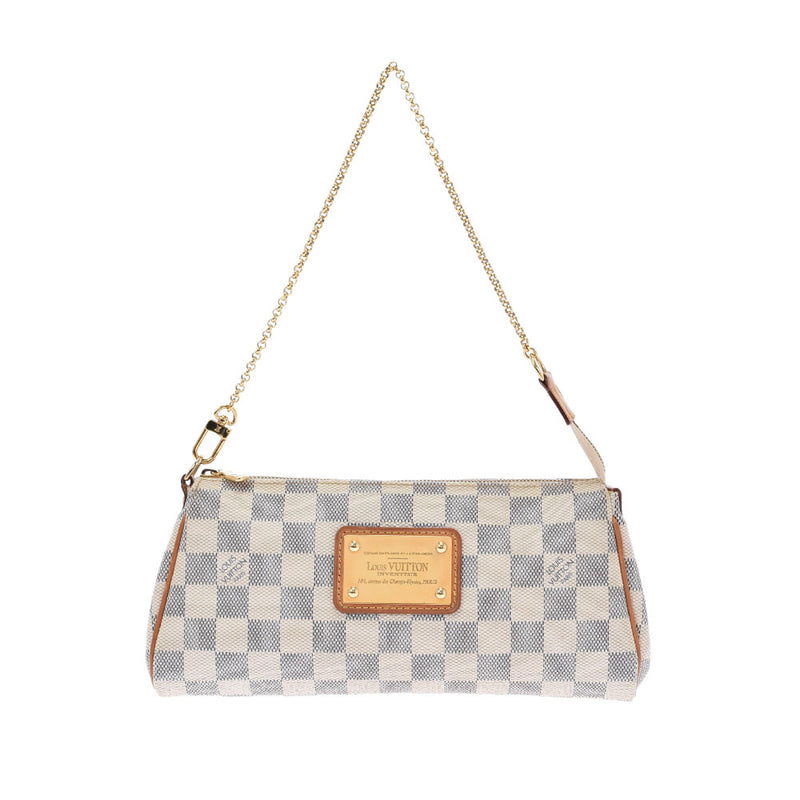 LOUIS VUITTON Louis Vuitton Damier Azur Eva 2WAY White N55214 Ladies Dami Azur Canvas Shoulder Bag B Rank used Ginzo