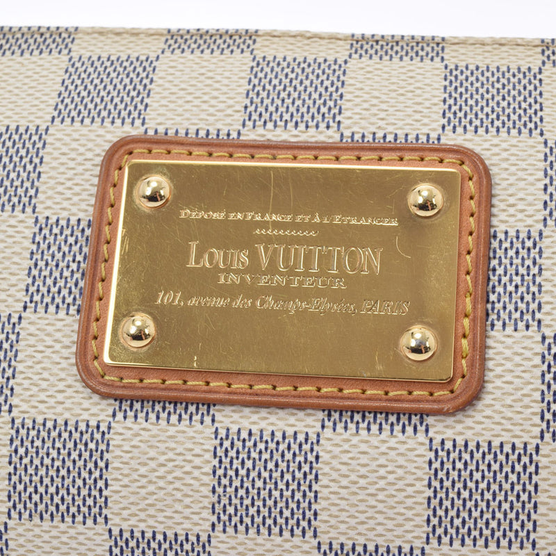 LOUIS VUITTON Louis Vuitton Damier Azur Eva 2WAY White N55214 Ladies Dami Azur Canvas Shoulder Bag B Rank used Ginzo