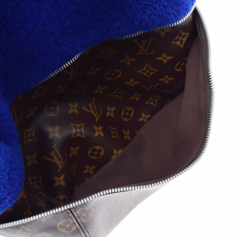 LOUIS VUITTON Louis Vuitton Monogram Mark Newson Fleece Backpack Blue M40276 Men's Monogram Canvas Backpack Daypack Shin -Used Ginzo