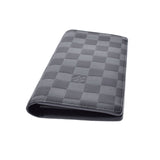 LOUIS VUITTON Louis Vuitton Damier Anfini Portofoyille Blazanavy N60334 Men's Leather Long Wallet A Rank Used Ginzo