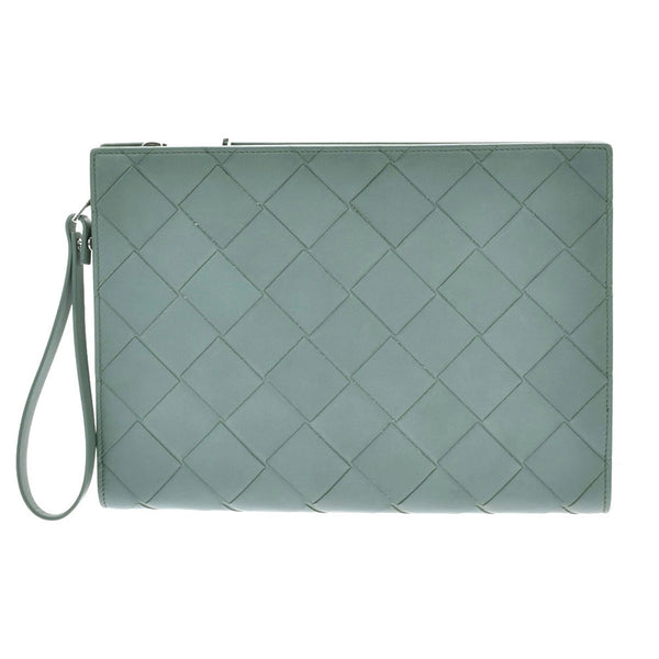 Bottegaveneta Bottega veneta Intrecchart Blue Gray Men's Calf Clutch Bag A级使用Ginzo