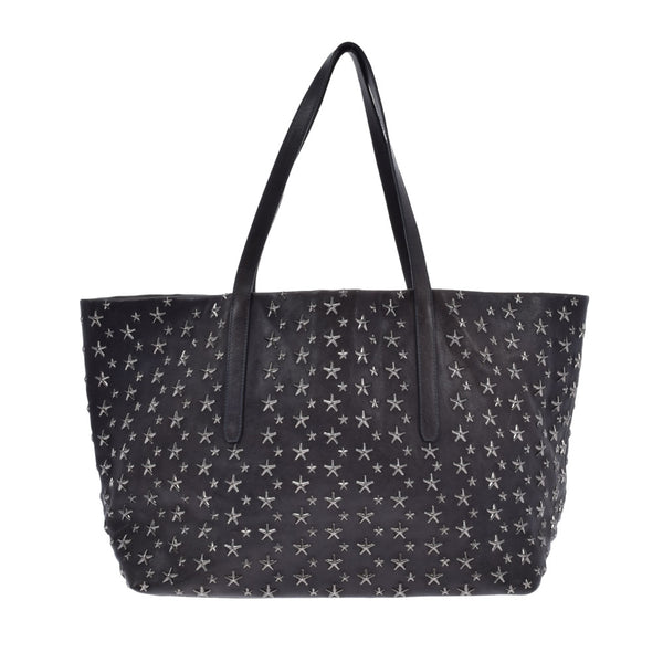 JIMMY CHOO Jimmy Choo Pimlico Star Studs Gray Unisex Calf Tote Bag B Rank used Ginzo