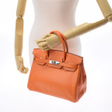 HERMES Hermes Birkin 30 Orange Paladium Bracket □ L engraved (around 2008) Ladies Swift Handbag A Rank used Ginzo