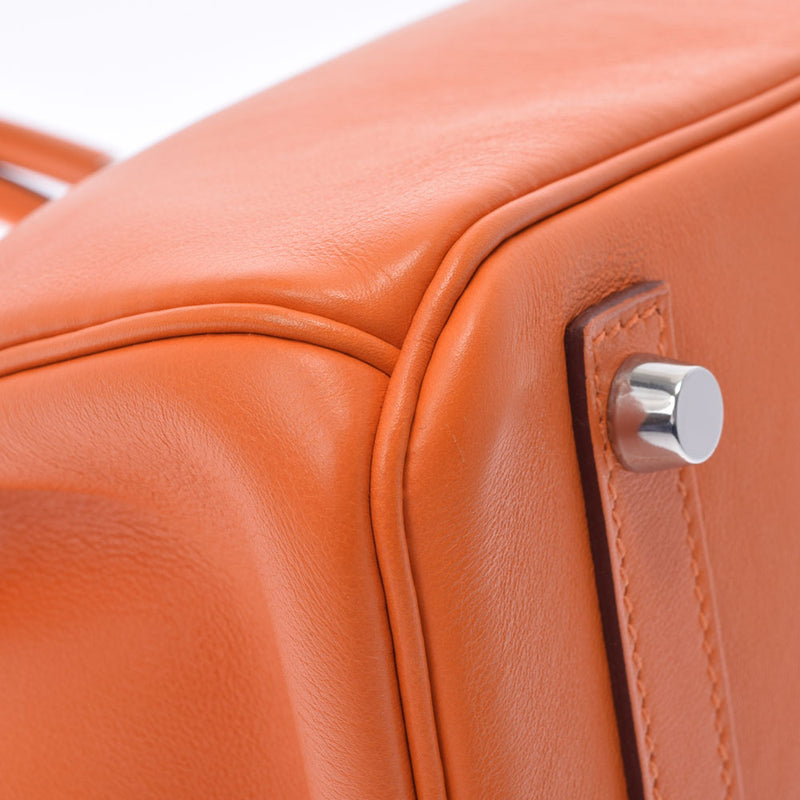 HERMES Hermes Birkin 30 Orange Paladium Bracket □ L engraved (around 2008) Ladies Swift Handbag A Rank used Ginzo