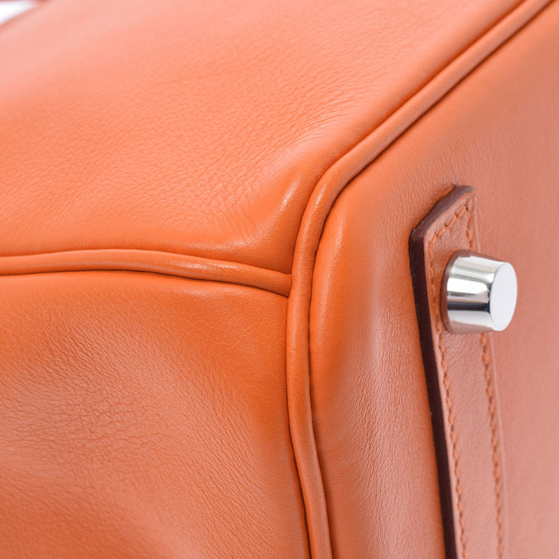 HERMES Hermes Birkin 30 Orange Paladium Bracket □ L engraved (around 2008) Ladies Swift Handbag A Rank used Ginzo