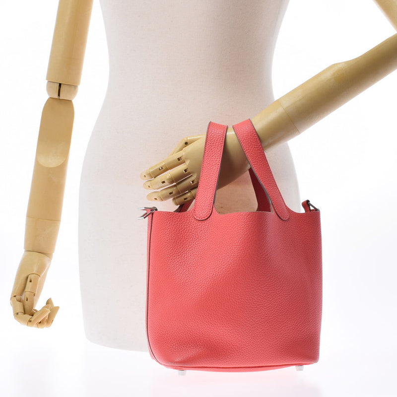 HERMES エルメス ピコタンロック PM  ローズジャイプール □R刻印(2014年頃) レディース トリヨンクレマンス ハンドバッグ Bランク 中古 銀蔵