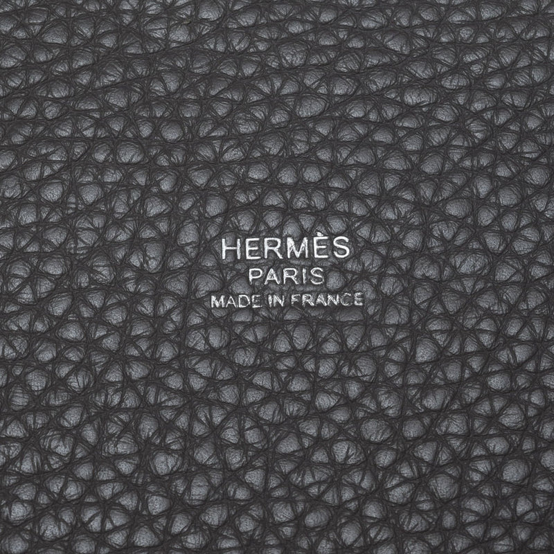 爱马仕爱马仕picotan锁MM Ethane Palladium Metal Fittings X雕刻（2011年）女士Toryon Lemance手提包A级使用Ginzo