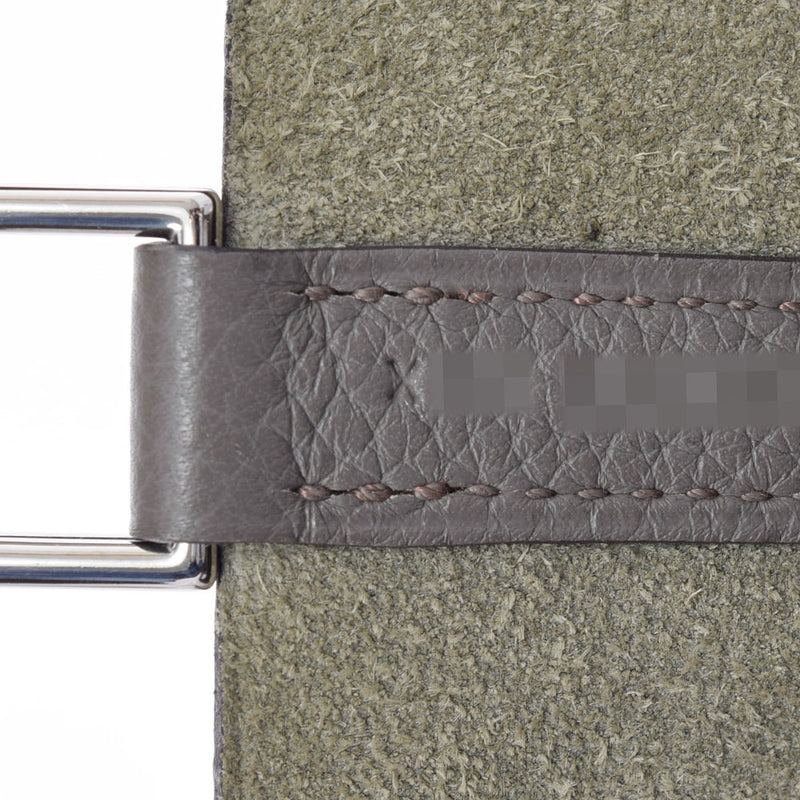 爱马仕爱马仕picotan锁MM Ethane Palladium Metal Fittings X雕刻（2011年）女士Toryon Lemance手提包A级使用Ginzo