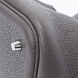 爱马仕爱马仕picotan锁MM Ethane Palladium Metal Fittings X雕刻（2011年）女士Toryon Lemance手提包A级使用Ginzo