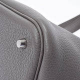 爱马仕爱马仕picotan锁MM Ethane Palladium Metal Fittings X雕刻（2011年）女士Toryon Lemance手提包A级使用Ginzo