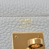 HERMES Hermes Hermes Kelly 28 Inner sewing pearl gray gold metal d -engraved (around 2019) Ladies Toryon Clear Lemance 2WAY Bag New Used Ginzo