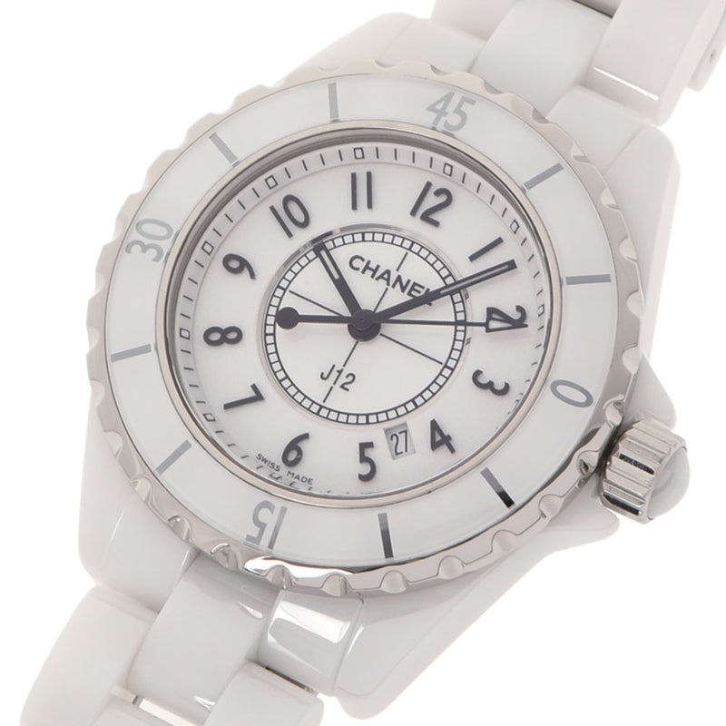 香奈儿香奈儿（Chanel Chanel）J12 33mm H0968男孩白色陶瓷/ss观看Quartz White Dial A RANS二手Ginzo