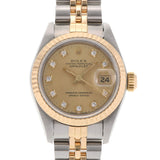 ROLEX Rolex Datejust 10P Diamond 69173G Ladies YG/SS Watch Automatic Champagne Dial A Rank used Ginzo