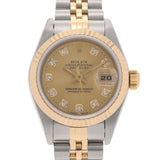 ROLEX Rolex Datejust 10P Diamond 69173G Ladies YG/SS Watch Automatic Champagne Dial A Rank used Ginzo