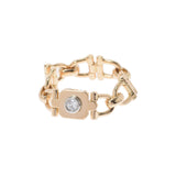 Cartier Cartier Chain Ring One Grain Diamond＃50 9 Ladies K18YG环 /环A等级使用Ginzo