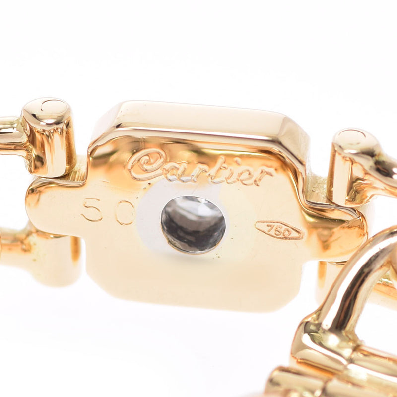 Cartier Cartier Chain Ring One Grain Diamond＃50 9 Ladies K18YG环 /环A等级使用Ginzo