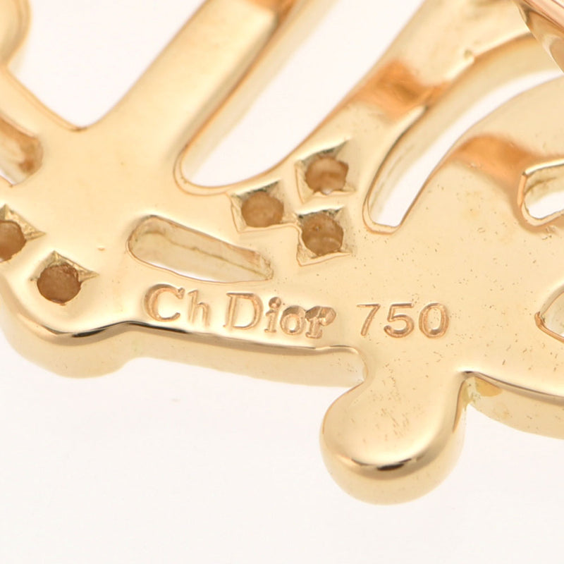 克里斯蒂安·迪奥（Christian dior Christian Dior）古典brochi女士K18YG/Diamond broo a级使用Ginzo
