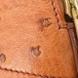HERMES エルメス ボリード37  チェスナッツ ゴールド金具 □F刻印(2002年頃) レディース  オーストリッチ ハンドバッグ ABランク 中古 銀蔵