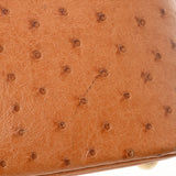 HERMES エルメス ボリード37  チェスナッツ ゴールド金具 □F刻印(2002年頃) レディース  オーストリッチ ハンドバッグ ABランク 中古 銀蔵