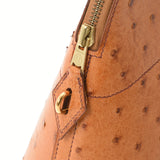 HERMES エルメス ボリード37  チェスナッツ ゴールド金具 □F刻印(2002年頃) レディース  オーストリッチ ハンドバッグ ABランク 中古 銀蔵