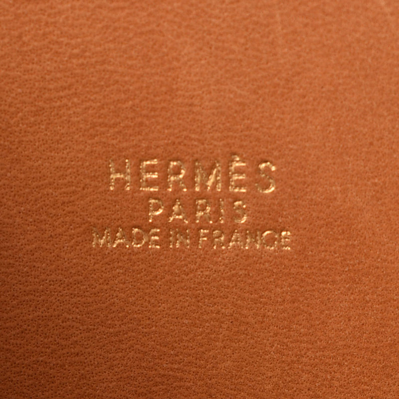 HERMES エルメス ボリード37  チェスナッツ ゴールド金具 □F刻印(2002年頃) レディース  オーストリッチ ハンドバッグ ABランク 中古 銀蔵
