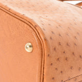 HERMES エルメス ボリード37  チェスナッツ ゴールド金具 □F刻印(2002年頃) レディース  オーストリッチ ハンドバッグ ABランク 中古 銀蔵