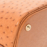 HERMES エルメス ボリード37  チェスナッツ ゴールド金具 □F刻印(2002年頃) レディース  オーストリッチ ハンドバッグ ABランク 中古 銀蔵
