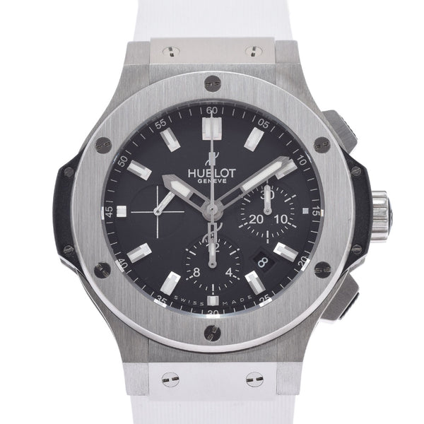 HUBLOT Ublo Big Bang Back Back Squer Diamond 301.sx.1170.RX Men's SS/Rubber Watch Automatic Black Dial A Rank used Ginzo