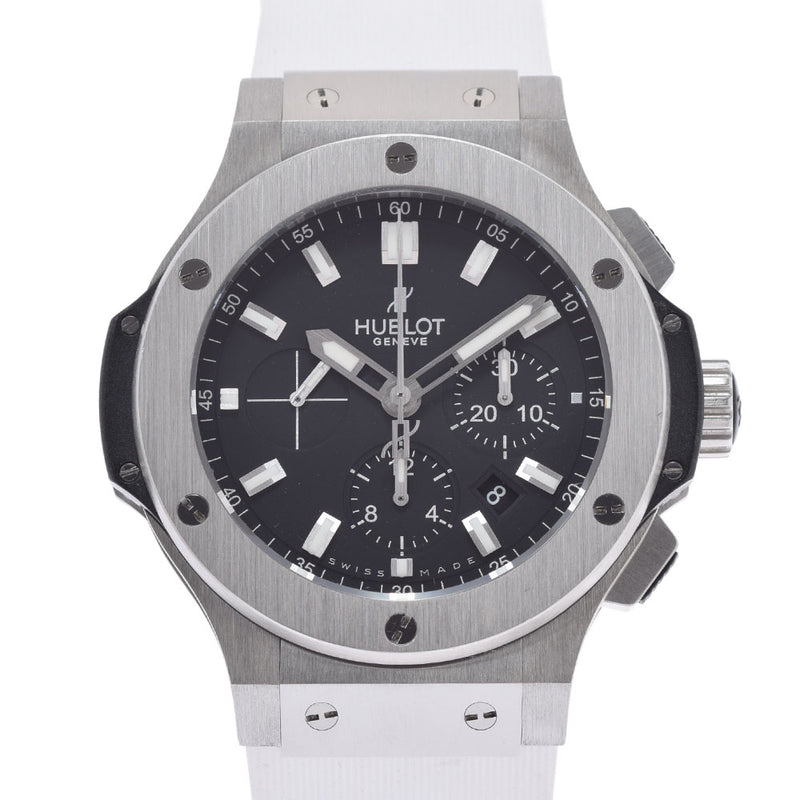 HUBLOT Ublo Big Bang Back Back Squer Diamond 301.sx.1170.RX Men's SS/Rubber Watch Automatic Black Dial A Rank used Ginzo