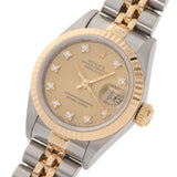 ROLEX Rolex Datejust 10P Diamond 69173G Ladies YG/SS Watch Automatic Champagne Dial A Rank used Ginzo