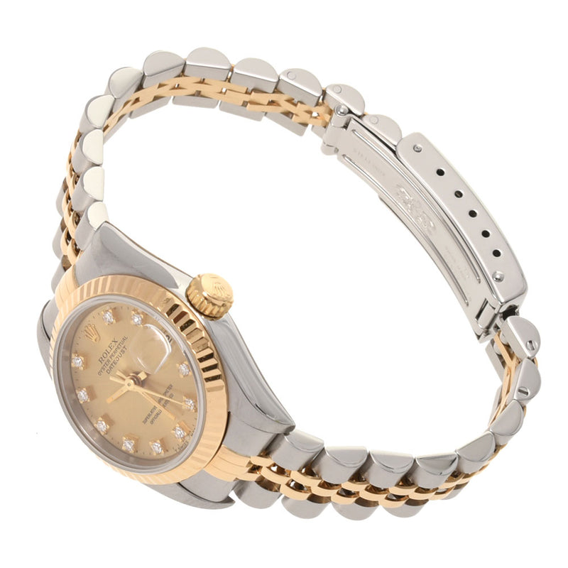 ROLEX Rolex Datejust 10P Diamond 69173G Ladies YG/SS Watch Automatic Champagne Dial A Rank used Ginzo