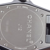 CHANEL Chanel J12 38mm 12P Diamond H1626 Men's Black Ceramic/SS Watch Automatic Black Dial A Rank used Ginzo
