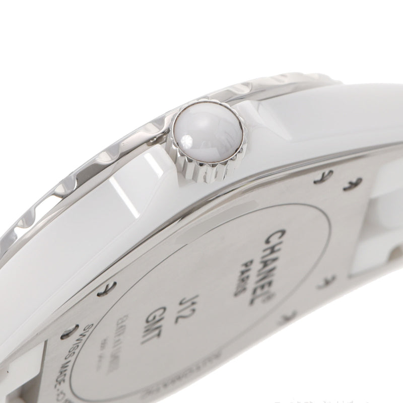 CHANEL シャネル J12 42mm GMT H2126 メンズ 白セラミック/SS 腕時計 自動巻き 白文字盤 Aランク 中古 銀蔵