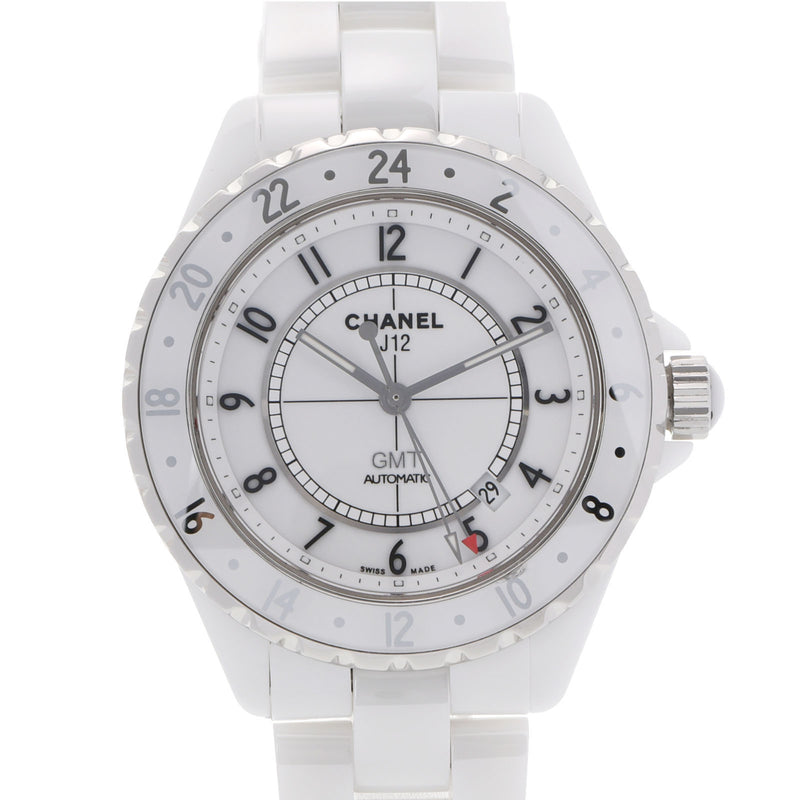 シャネル CHANEL J12 オートマティック GMT H2126 ホワイト セラミック メンズ 腕時計