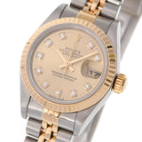 ROLEX Rolex Datejust 10P Diamond 69173G Ladies YG/SS Watch Automatic Champagne Dial A Rank used Ginzo