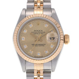 ROLEX Rolex Datejust 10P Diamond 69173G Ladies YG/SS Watch Automatic Champagne Dial A Rank used Ginzo